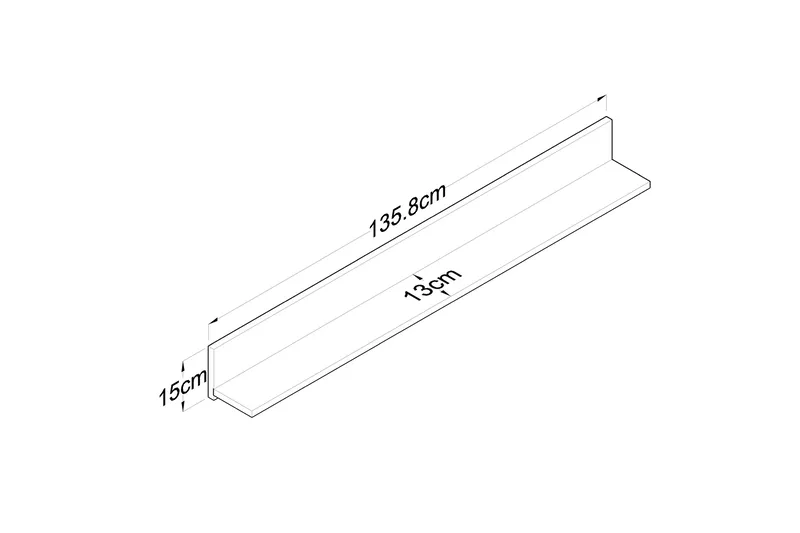 Coliandien Vægreol 13x136 cm - Valnød - Opbevaring - Hylder & Reoler - Væghylde & vægreol