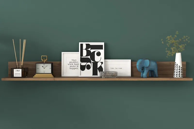 Coliandien Vægreol 13x136 cm - Valnød - Opbevaring - Hylder & Reoler - Væghylde & vægreol