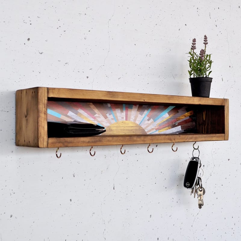 Decorative Wooden Wall Shelf Hanah Home - Opbevaring - Hylder & Reoler - Væghylde & vægreol