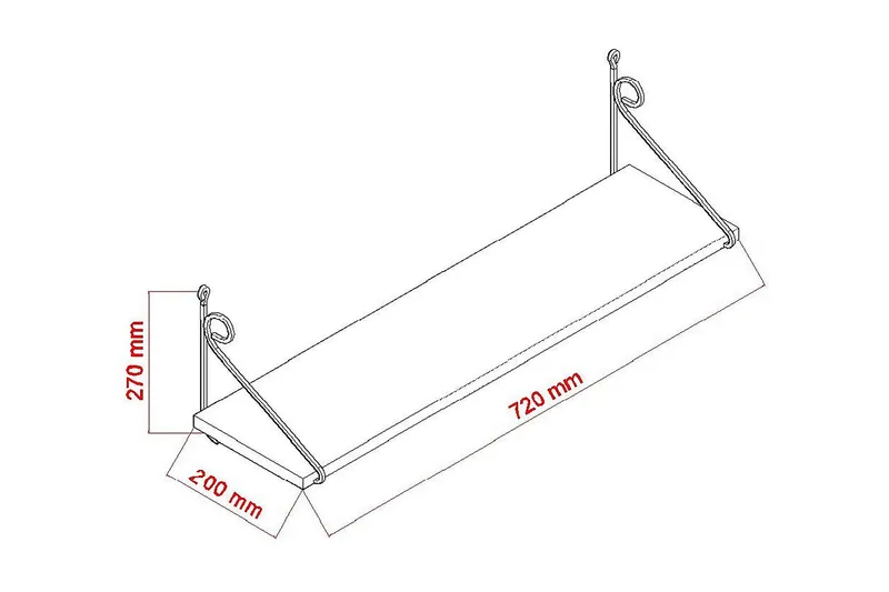 Decormet væghylde - Hvid - Opbevaring - Hylder & Reoler - Væghylde & vægreol