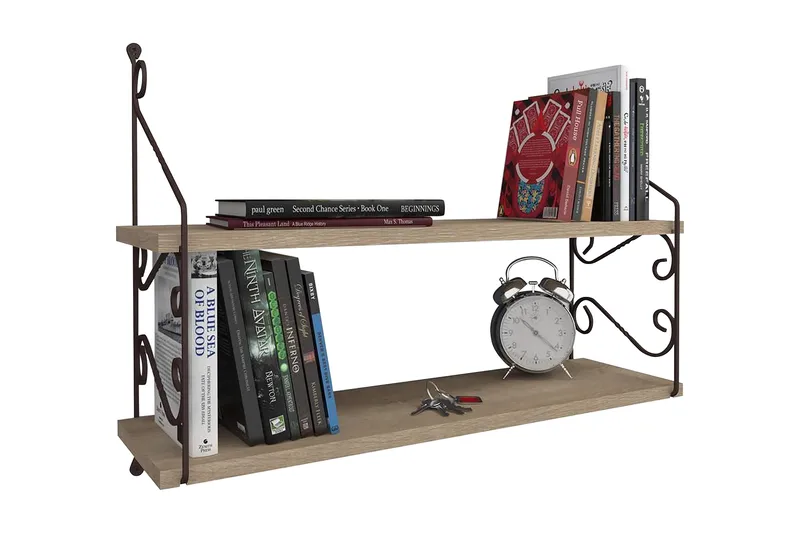 Decormet vægreol 2 hylder - Træ - Opbevaring - Hylder & Reoler - Væghylde & vægreol