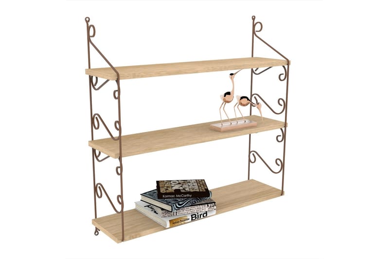 Decormet vægreol 3 hylder - Eg - Opbevaring - Hylder & Reoler - Væghylde & vægreol