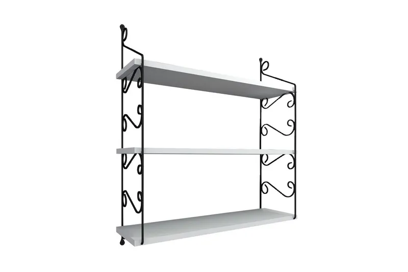 Decormet vægreol 3 hylder, Hvid