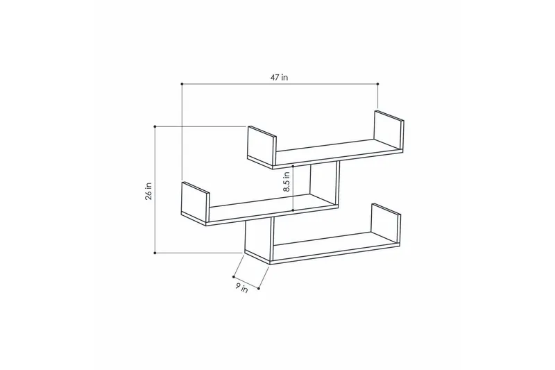 Decorta væghylde - Mørkegrå - Opbevaring - Hylder & Reoler - Væghylde & vægreol