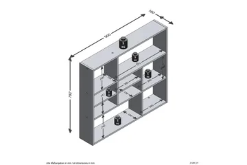 Delphie Væghylde 90 cm - Brun/Hvid - Opbevaring - Hylder & Reoler - Væghylde & vægreol
