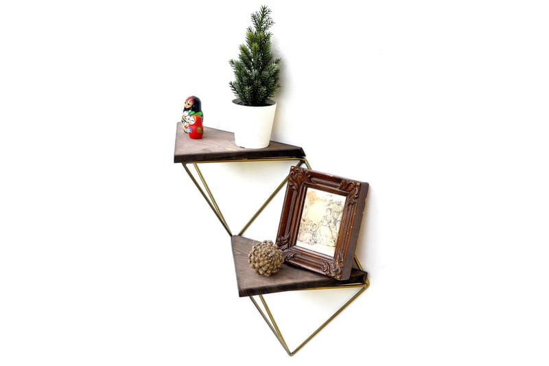 Desgrar Væghylde 30x33 cm - Brun - Opbevaring - Hylder & Reoler - Væghylde & vægreol