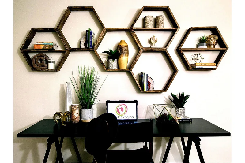 Desgrar Væghylde 40x37 cm - Brun - Opbevaring - Hylder & Reoler - Væghylde & vægreol