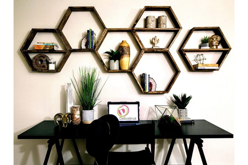 Desgrar Væghylde 40x37 cm - Brun - Opbevaring - Hylder & Reoler - Væghylde & vægreol