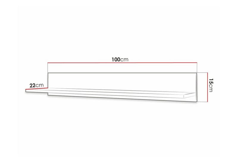 Dunvegan Vägghylla 100x22 cm Black - Opbevaring - Hylder & Reoler - Væghylde & vægreol