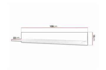 Dunvegan Vägghylla 100x22 cm White - Opbevaring - Hylder & Reoler - Væghylde & vægreol