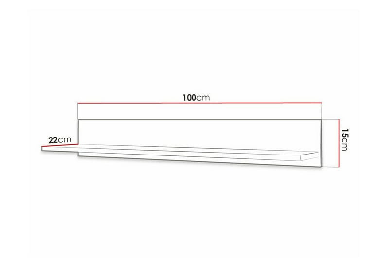 Dunvegan Vägghylla 100x22 cm White - Opbevaring - Hylder & Reoler - Væghylde & vægreol