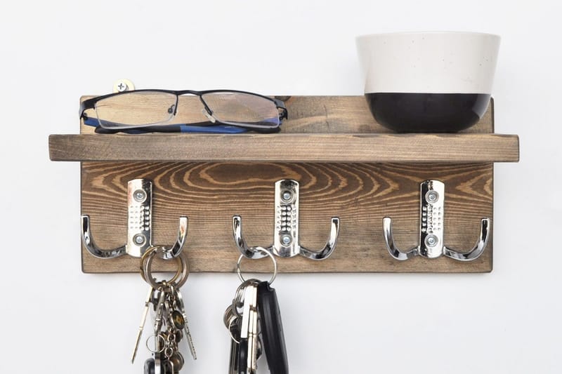 Evila Henger 6 Hooks - Træ - Opbevaring - Tøjopbevaring - Knagerækker - Knager