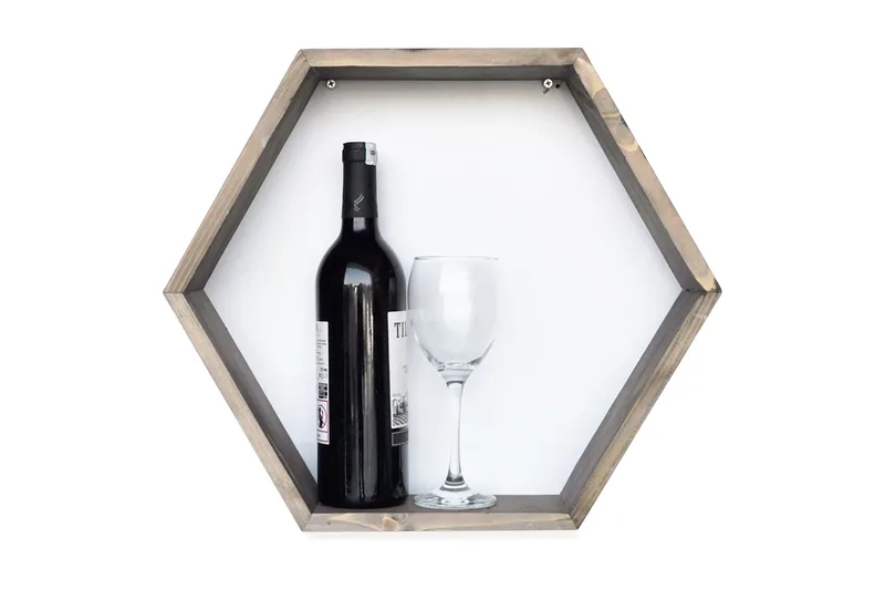 Evila Hexagon hylde, Træ