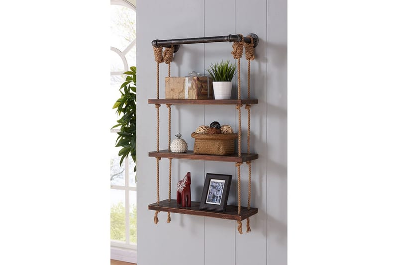 Evila Rephylde 3 hylder - Træ / sort - Opbevaring - Hylder & Reoler - Væghylde & vægreol