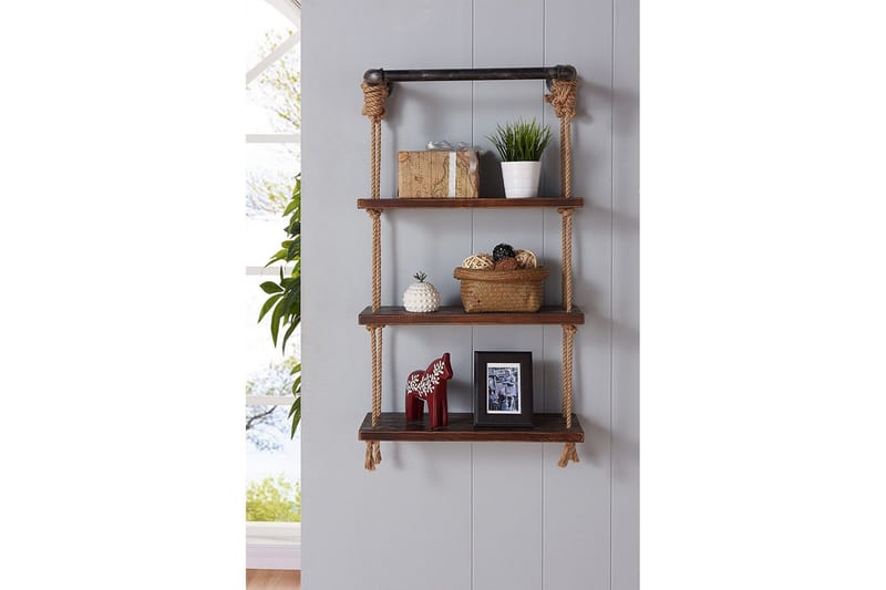 Evila Rephylde 3 hylder - Træ / sort - Opbevaring - Hylder & Reoler - Væghylde & vægreol