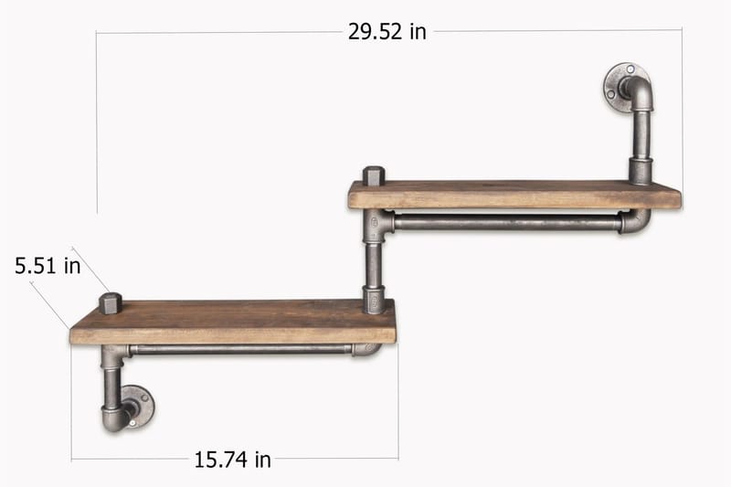 Evila trappetræ / træ - Sort / træ - Opbevaring - Hylder & Reoler - Væghylde & vægreol