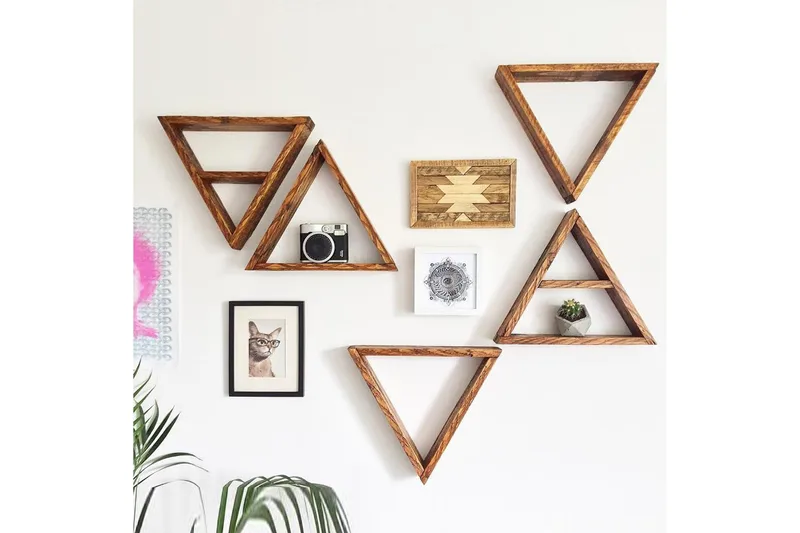 Evila trekantshylde - Træ - Opbevaring - Hylder & Reoler - Væghylde & vægreol