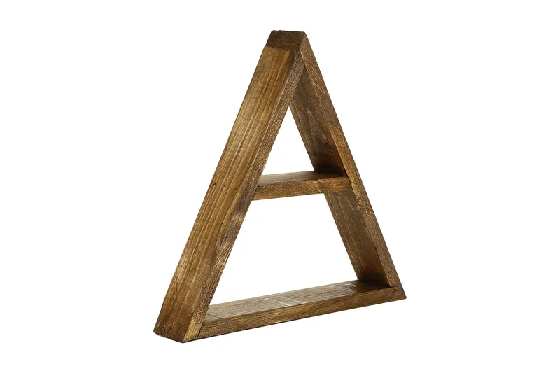 Evila trekantshylde, Træ