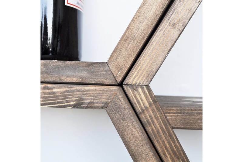 Evila Væghylde 5 Sekskanter - Træ - Opbevaring - Hylder & Reoler - Væghylde & vægreol