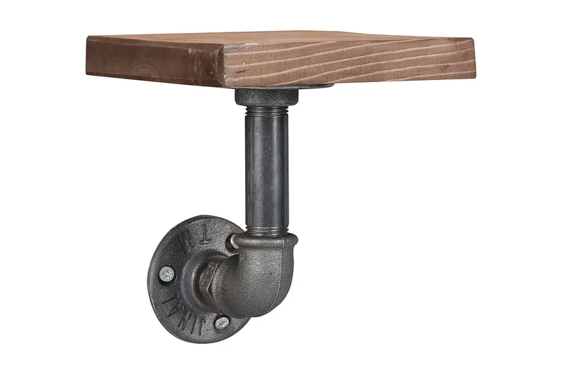 Evila Væghylde Rør / træ 3-pack, Sort / træ