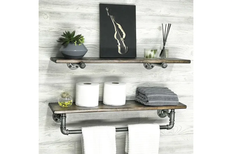 Evila Væghylde Rør / træ, Træ / sort