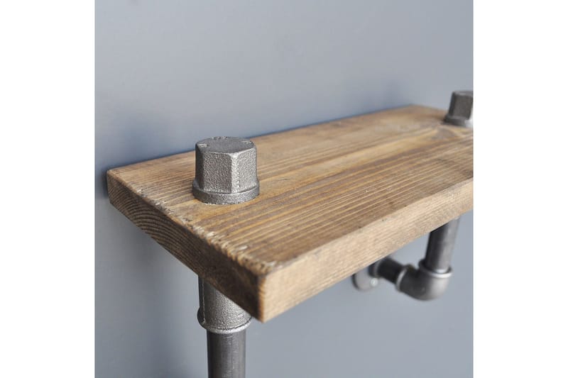 Evila Væghylde Rør / træ - Træ / sort - Opbevaring - Hylder & Reoler - Væghylde & vægreol