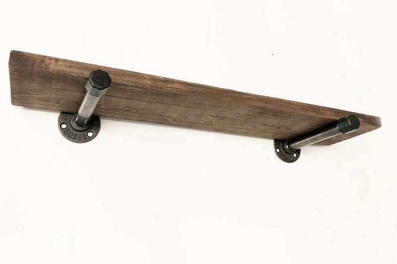 Evila Væghylde Rustik - Træ / sort - Opbevaring - Hylder & Reoler - Væghylde & vægreol