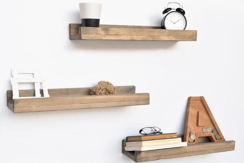 Evila Væghylder sæt af 3 - Træ - Opbevaring - Hylder & Reoler - Væghylde & vægreol