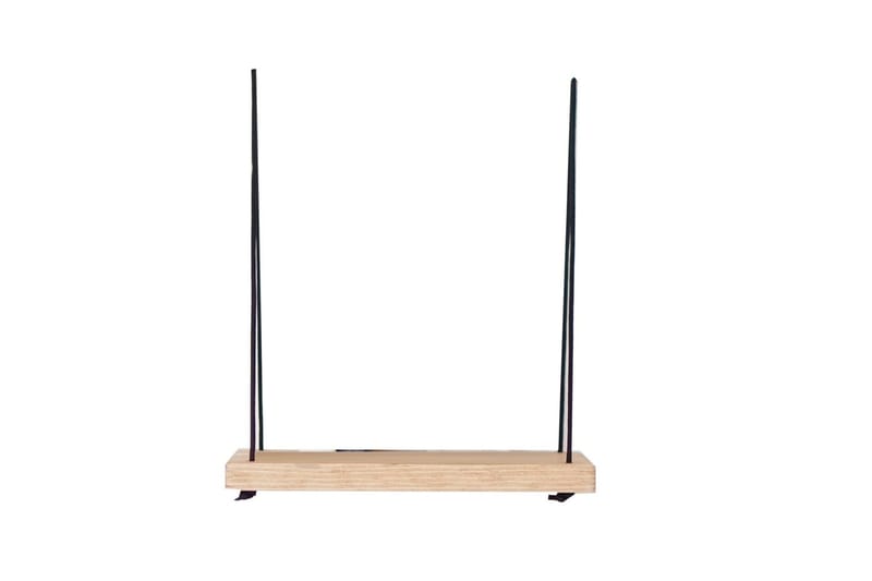 Evila Vægreol med Reb 40 cm i Træ med Egeudseende, Beige