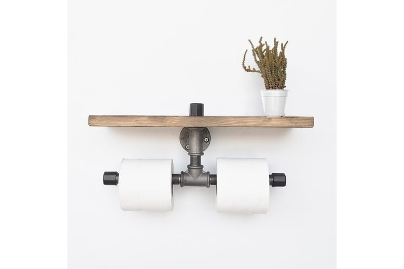 Evila Wrap papirholdere - Sort / træ - Hus & renovering - Køkken & bad - Badeværelse - Badeværelsestilbehør - Toiletrulleholder