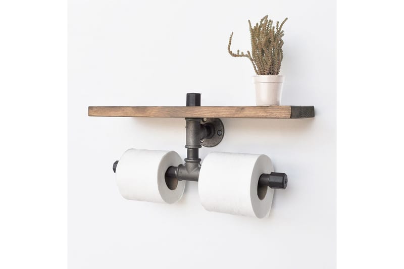 Evila Wrap papirholdere - Sort / træ - Hus & renovering - Køkken & bad - Badeværelse - Badeværelsestilbehør - Toiletrulleholder