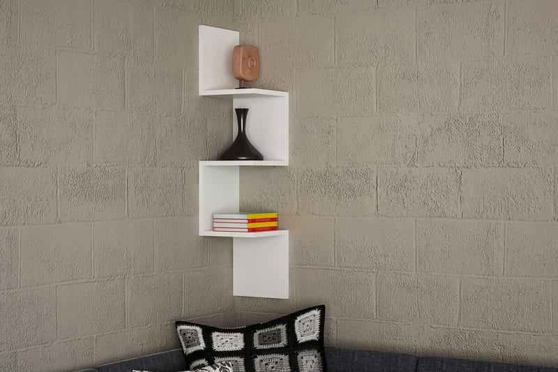 Furny Home bogreol 25 cm - Hvid - Opbevaring - Hylder & Reoler - Væghylde & vægreol