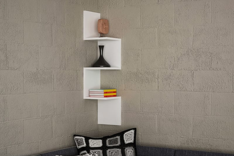 Furny Home bogreol 25 cm - Hvid - Væghylde & vægreol
