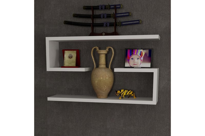 Furny Home Væghylde 60 cm - Hvid - Opbevaring - Hylder & Reoler - Væghylde & vægreol