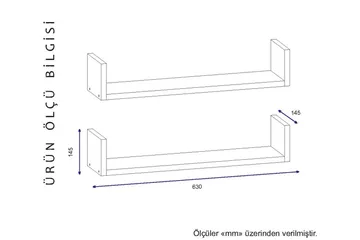 Furny Home Væghylde 63 cm - Hvid - Opbevaring - Hylder & Reoler - Væghylde & vægreol