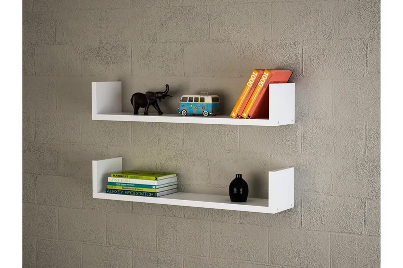 Furny Home Væghylde 63 cm - Hvid - Opbevaring - Hylder & Reoler - Væghylde & vægreol