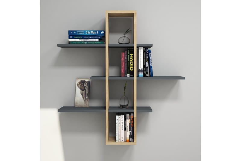 Gersby Væghylde 101 cm - Blå / grå - Opbevaring - Hylder & Reoler - Væghylde & vægreol