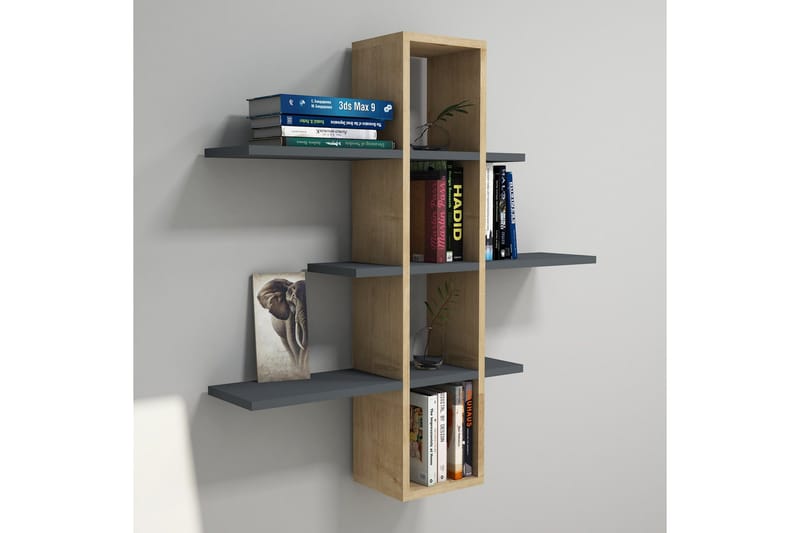 Gersby Væghylde 101 cm - Blå / grå - Opbevaring - Hylder & Reoler - Væghylde & vægreol