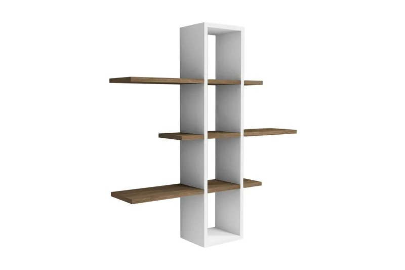 Gersby Væghylde 101 cm, Brun / hvid