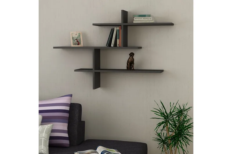 Glenure Væghylde 123 cm, Antracit