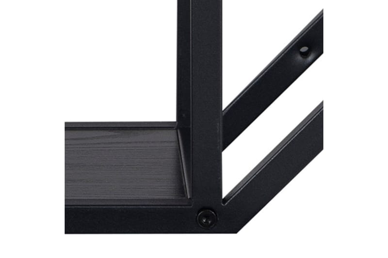 Hasslevik Væghylde 77x20 cm 4 Hylder - Sort/Mat Sort - Opbevaring - Hylder & Reoler - Væghylde & vægreol