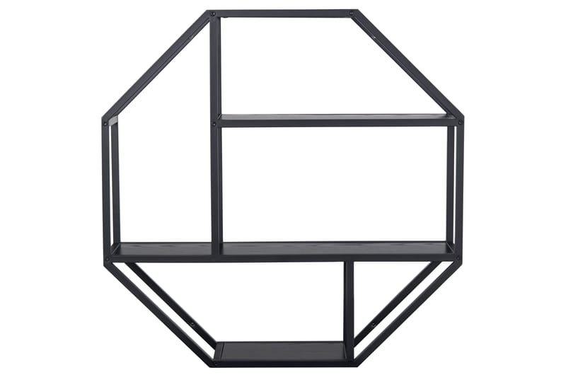 Hasslevik Væghylde 77x20 cm 4 Hylder - Sort/Mat Sort - Opbevaring - Hylder & Reoler - Væghylde & vægreol