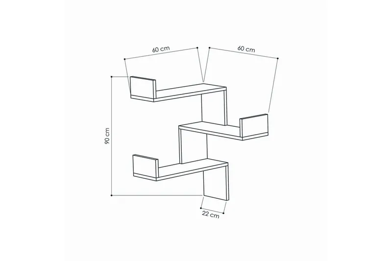 Homitis væghylde - Eg - Opbevaring - Hylder & Reoler - Væghylde & vægreol