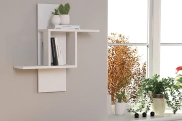 Homitis Vægreol 64 cm i Malet Træ - Hvid - Opbevaring - Hylder & Reoler - Væghylde & vægreol