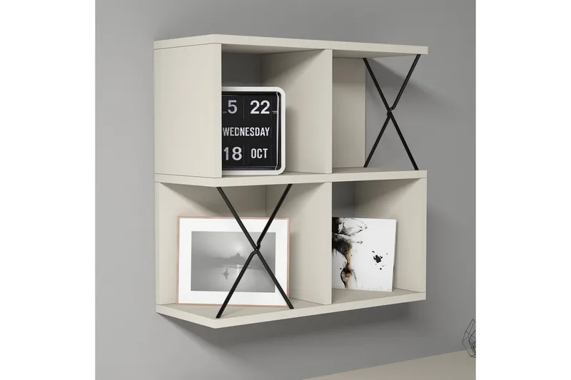 Hovdane Væghylde 60 cm - Brun / sort - Opbevaring - Hylder & Reoler - Væghylde & vægreol