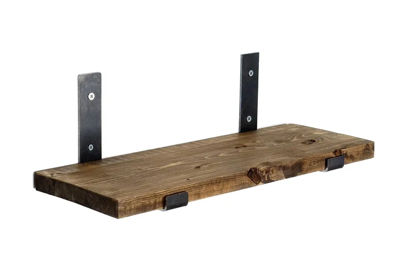 Hueter Væghylde 40 cm, Sort/Valnød