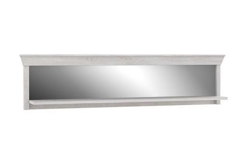 Hurlston Knagerække med Spegel 121 cm, Hvid