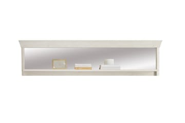 Hurlston Knagerække med Spegel 121 cm - Hvid - Opbevaring - Hylder & Reoler - Væghylde & vægreol