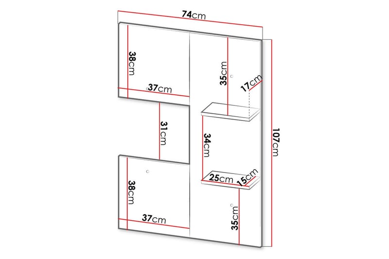 Hylde - Sort|Eg - Opbevaring - Hylder & Reoler - Væghylde & vægreol
