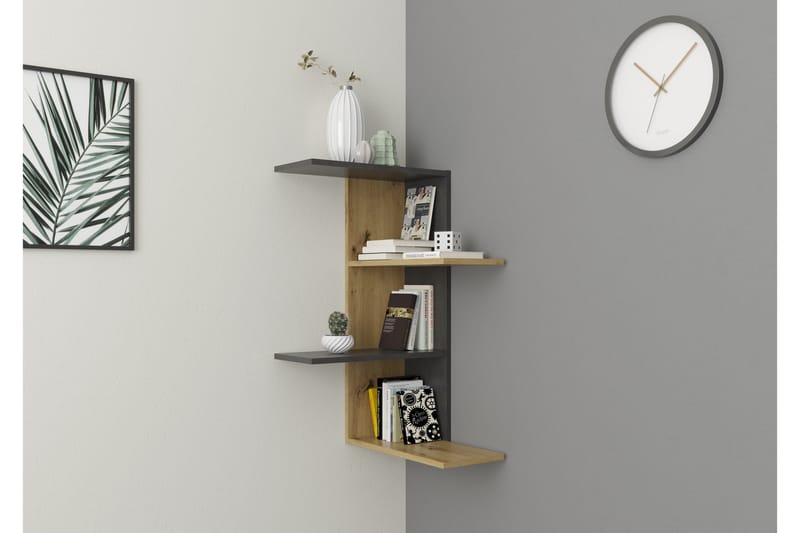 Kailyne Væghylde 44 cm - Brun - Opbevaring - Hylder & Reoler - Væghylde & vægreol